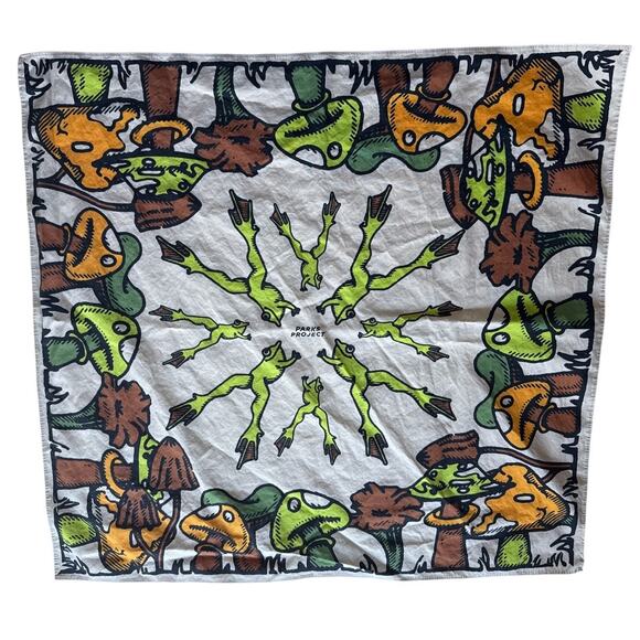 Parks Project Frogs and Mushrooms Cotton Bandana - Picture 1 of 5